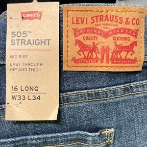 Levi's Blue Straight Leg Jeans